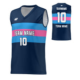 Basketball Jersey Horizontal Strips - Navy